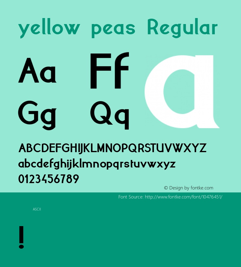 yellow peas Regular Version 1.002图片样张