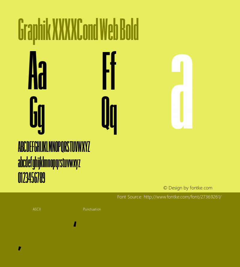 Graphik XXXXCond Web Bold Regular Version 1.1 2017图片样张