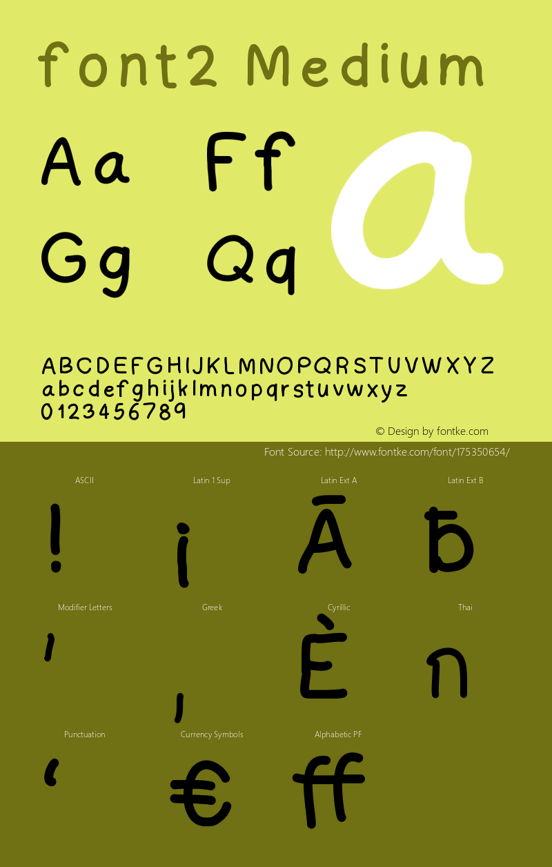 font2 Version 001.000图片样张