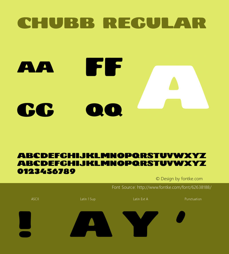 Chubb Version 1.001;Fontself Maker 3.5.1图片样张