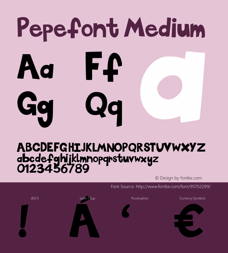 Pepefont Version 001.000图片样张