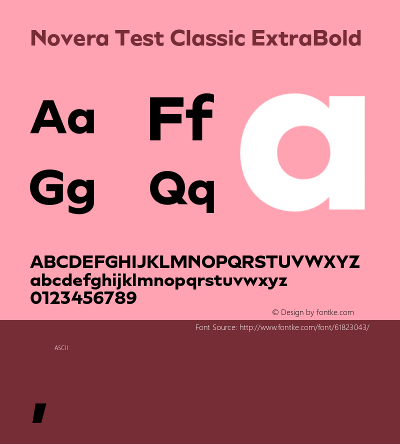 Novera Test Classic ExtraBold Version 1.000;hotconv 1.0.109;makeotfexe 2.5.65596图片样张