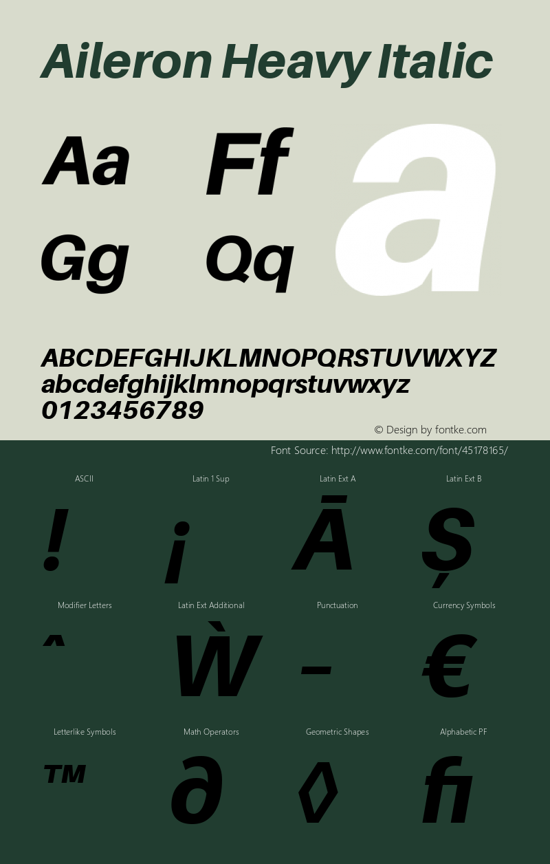 Aileron Heavy Italic Version 1.102;PS 001.102;hotconv 1.0.70;makeotf.lib2.5.58329图片样张