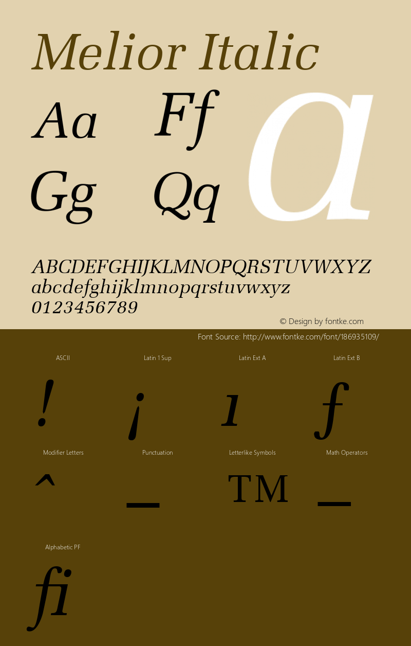 Melior Italic 001.002图片样张