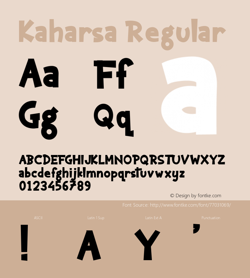 Kaharsa Version 1.011;Fontself Maker 3.5.1图片样张