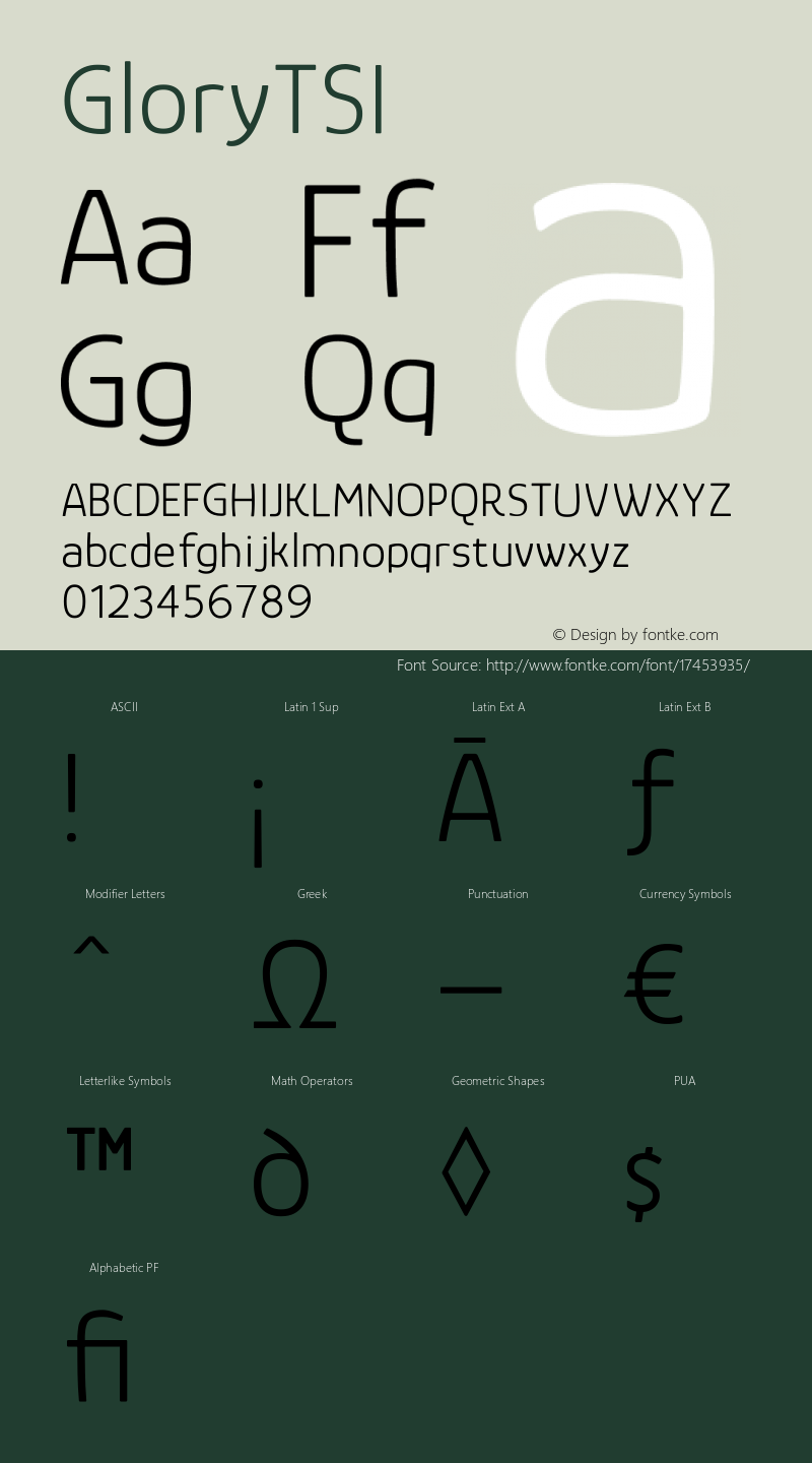 GloryTSI ☞ com.myfonts.easy.typesetit.glory.regular.wfkit2.version.4A6G图片样张