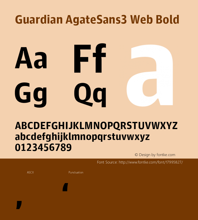 Guardian AgateSans3 Web Bold Version 001.002 2011图片样张