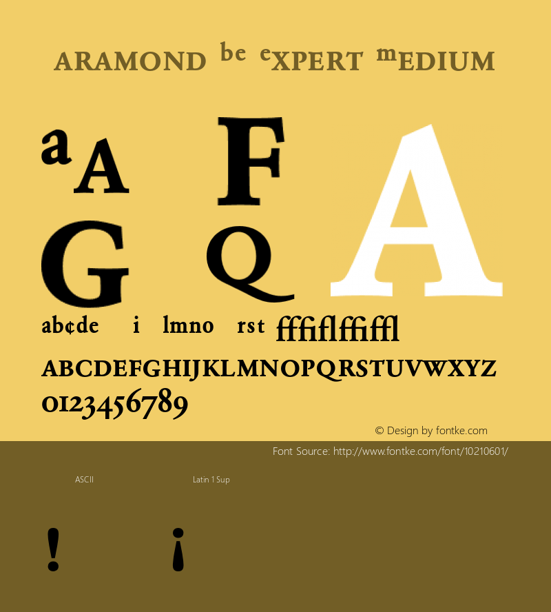 Garamond BE Expert Medium 001.000图片样张