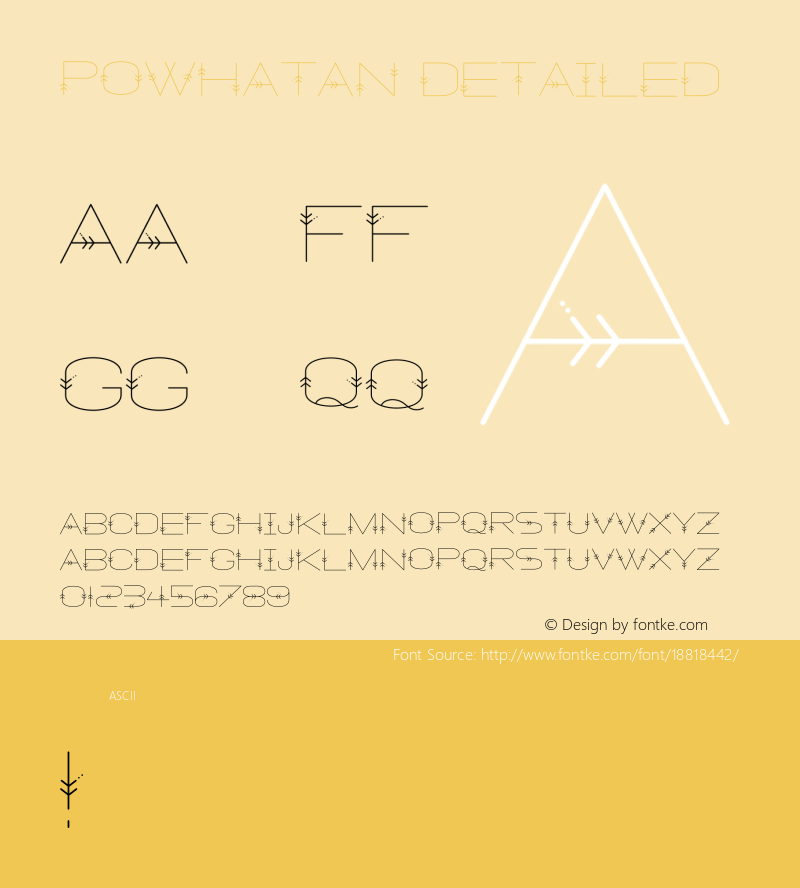 Powhatan Detailed Version 1.004;Fontself Maker 1.0.8图片样张