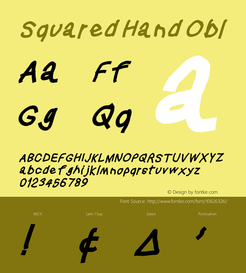 Squared Hand Obl Version 1.02图片样张