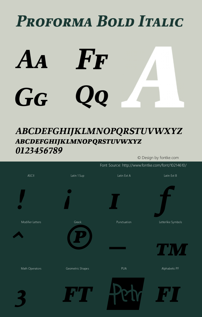 Proforma Bold Italic 001.000图片样张