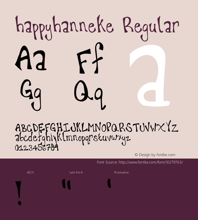 happyhanneke Regular Version 1.000图片样张