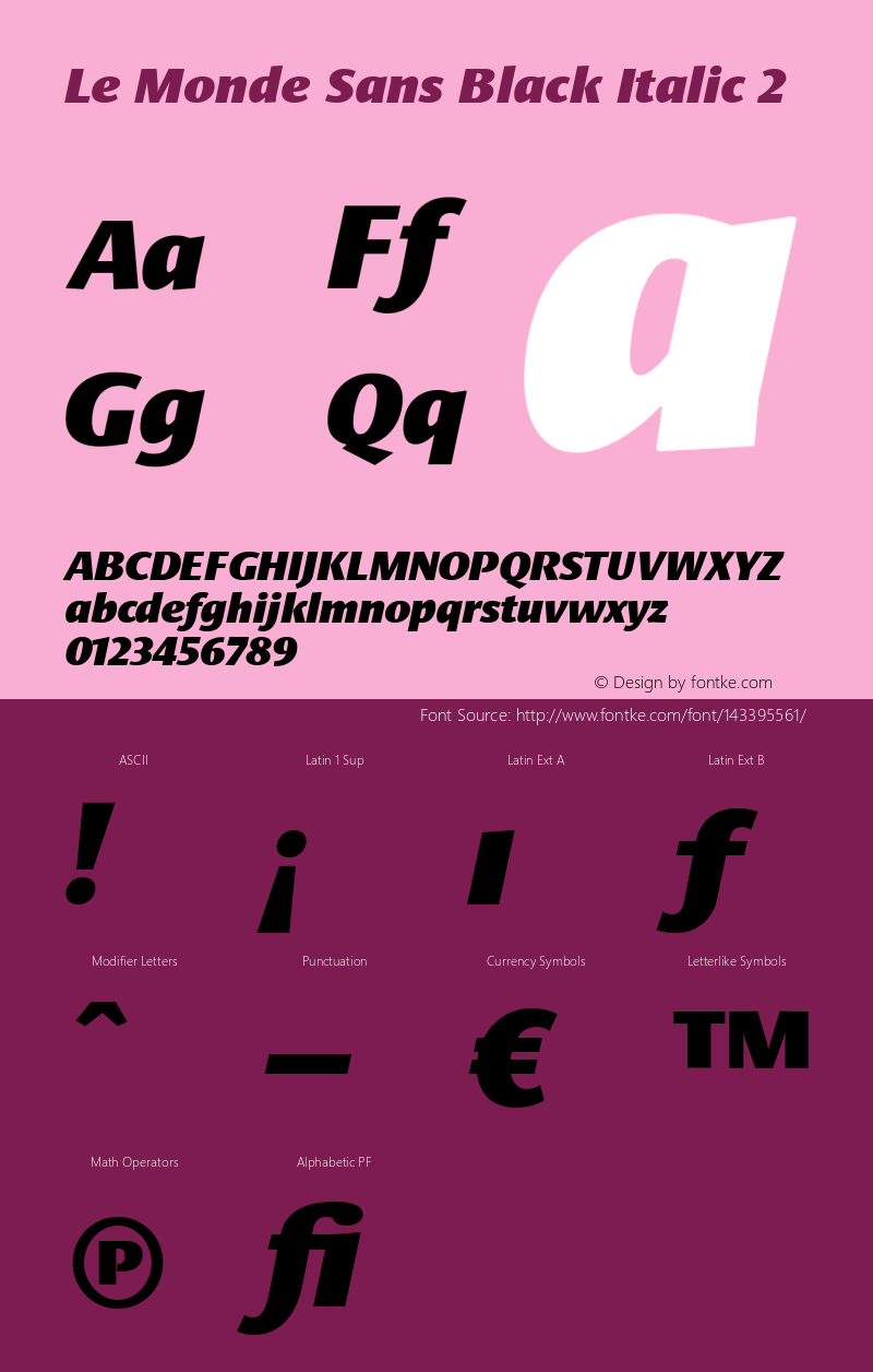 Le Monde Sans Black Italic 2 001.000图片样张