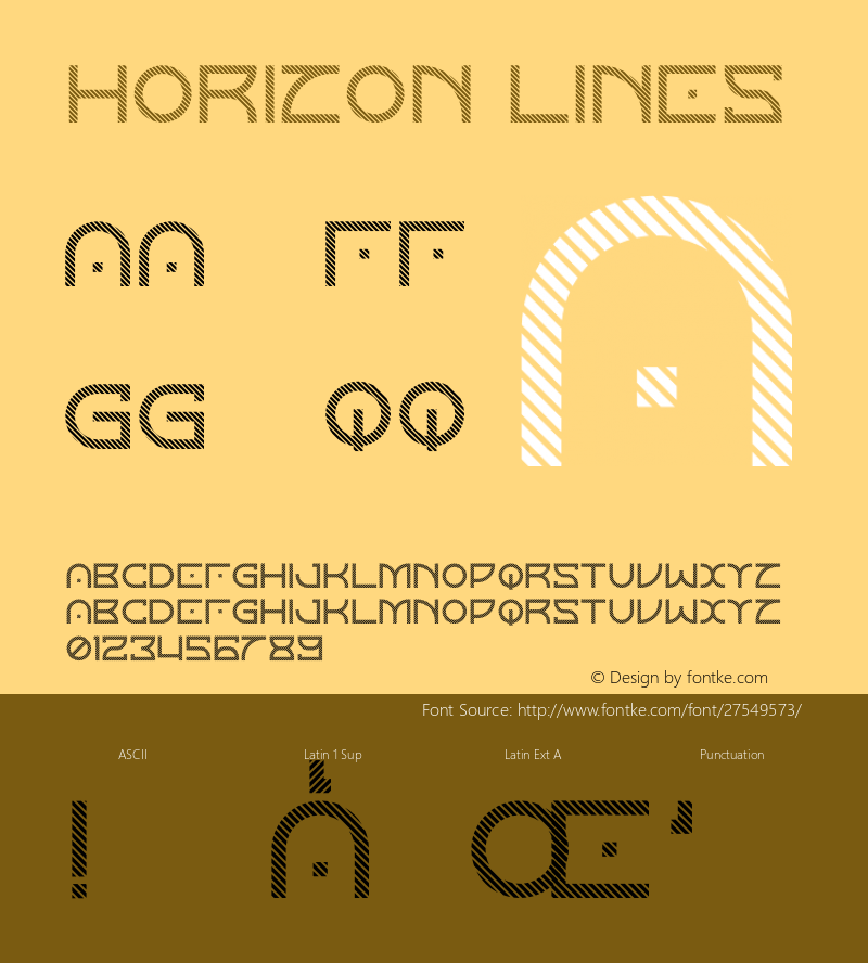 Horizon Lines Version 1.002;Fontself Maker 3.0.0-3图片样张