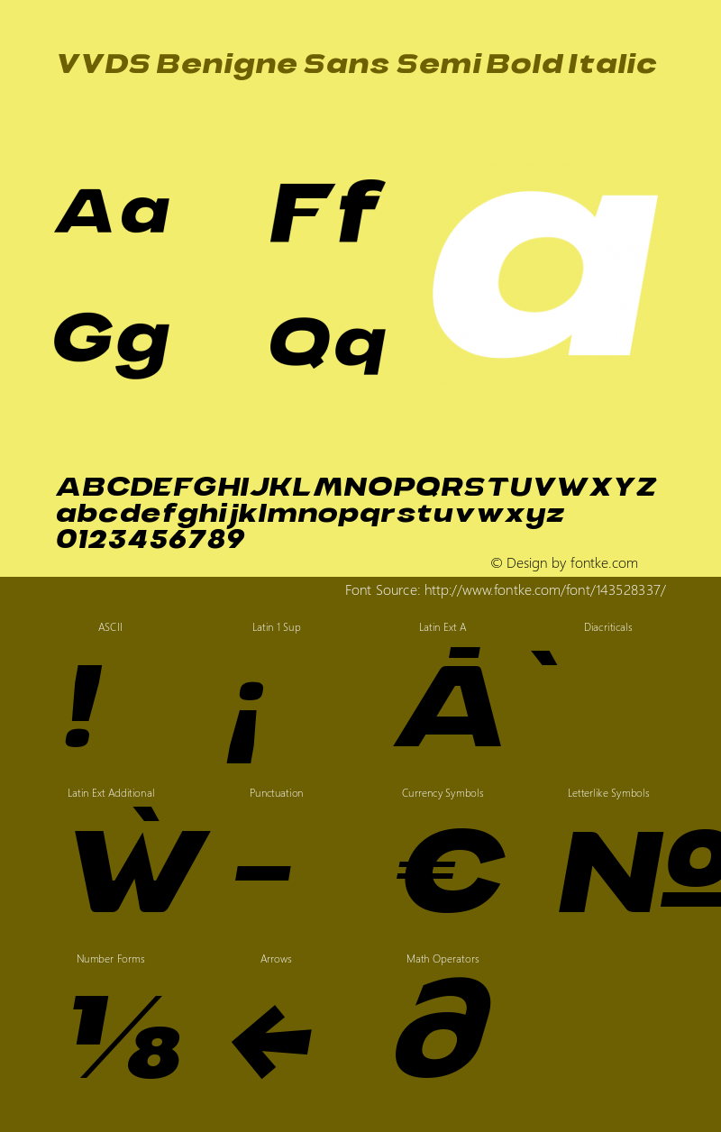 VVDS Benigne Sans Semi Bold Italic 1.000图片样张