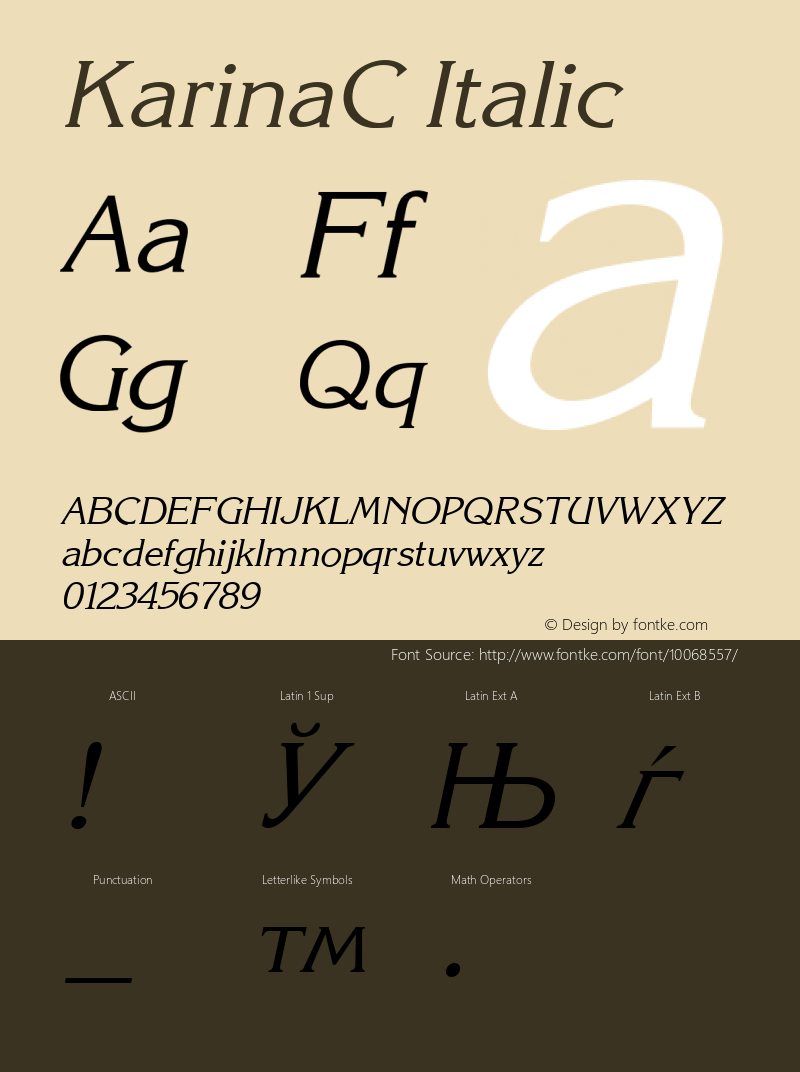 KarinaC Italic 1.100.000图片样张