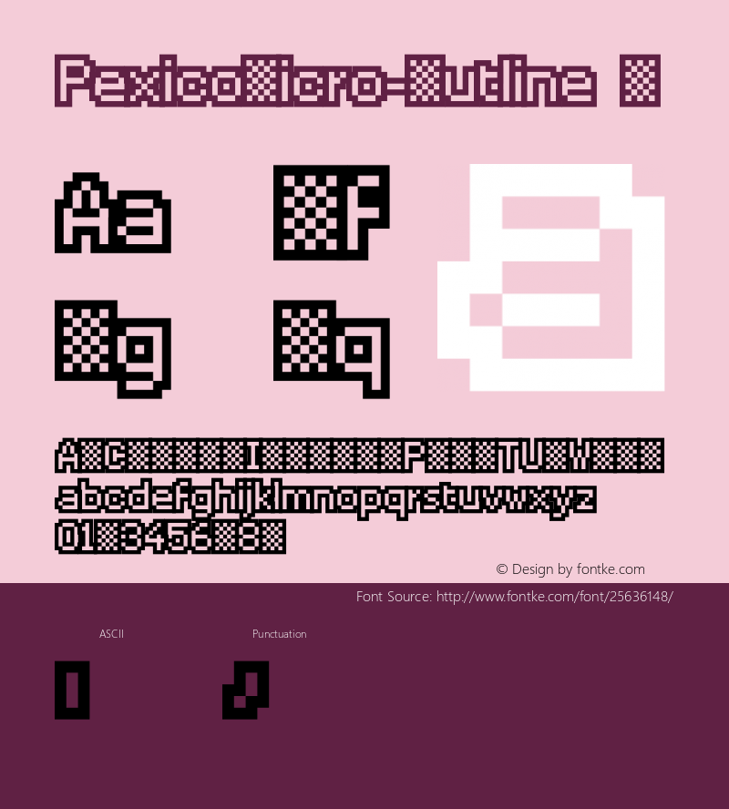 ☞PexicoMicro-Outline Version 001.000;com.myfonts.easy.urtd.pexico-micro.outline.wfkit2.version.4755图片样张