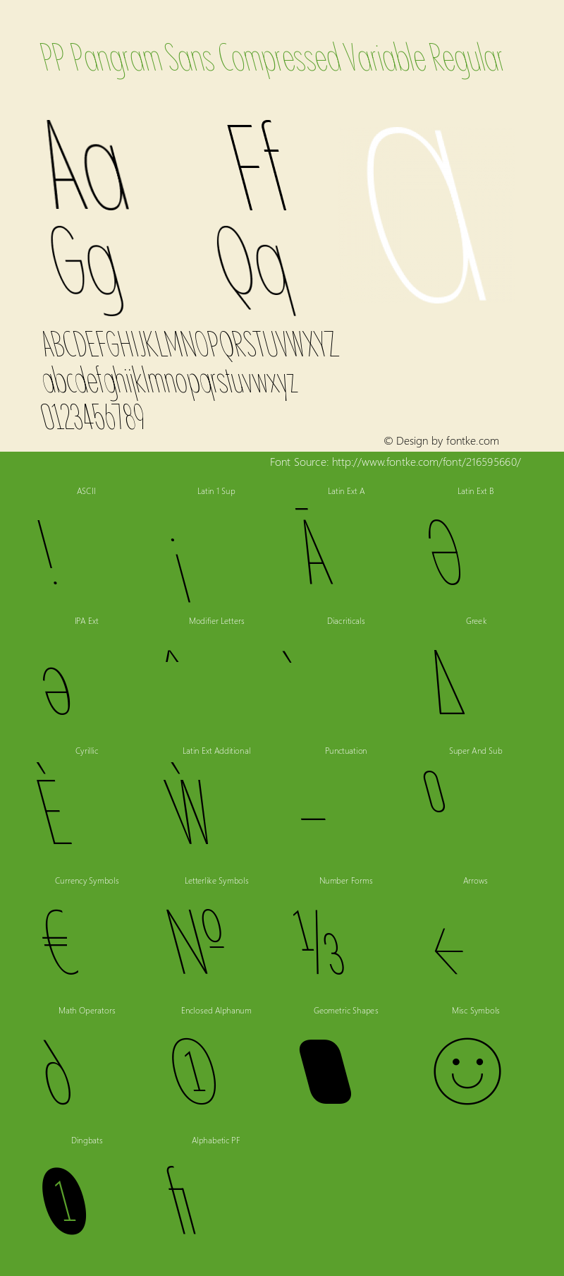 PP Pangram Sans Compressed Variable Version 2.000图片样张