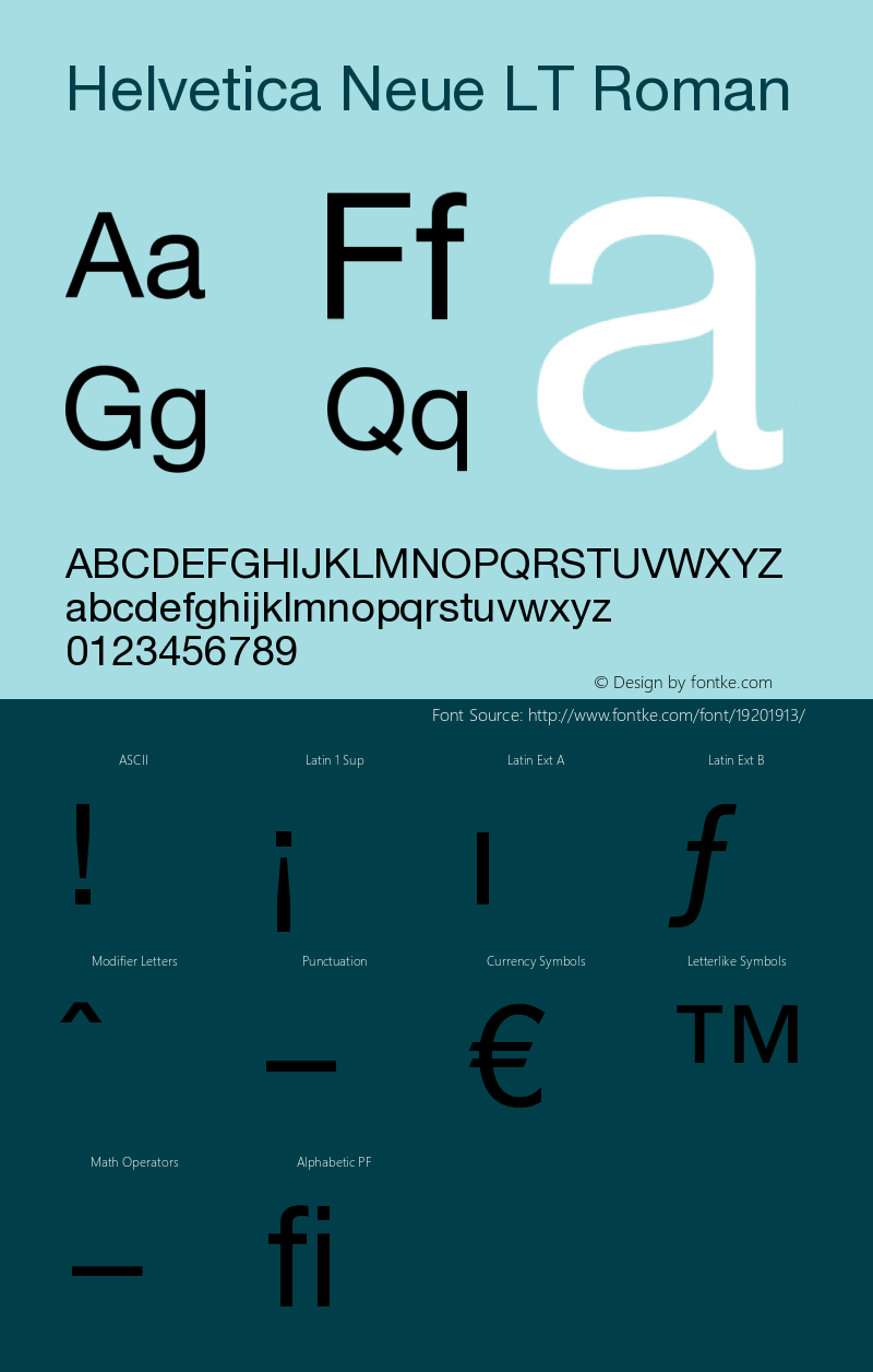 Helvetica LT 55 Roman Version 006.000图片样张