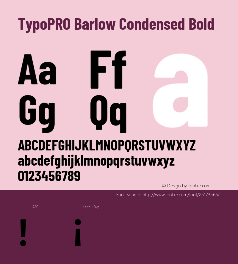 TypoPRO Barlow Condensed Bold Version 1.301图片样张
