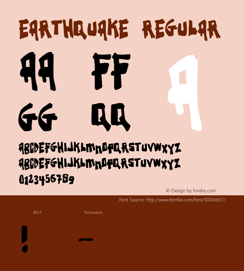 Earthquake Regular www.pizzadude.cjb.net图片样张