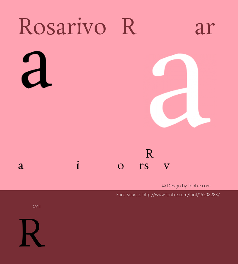 Rosarivo Regular Version 1.003图片样张