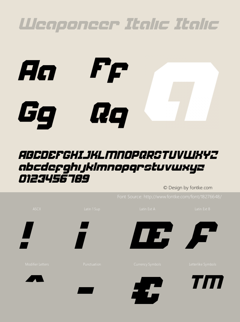 Weaponeer Italic Italic 001.000图片样张