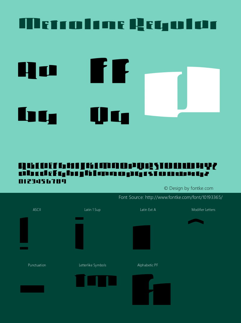Metroline Regular 001.000图片样张