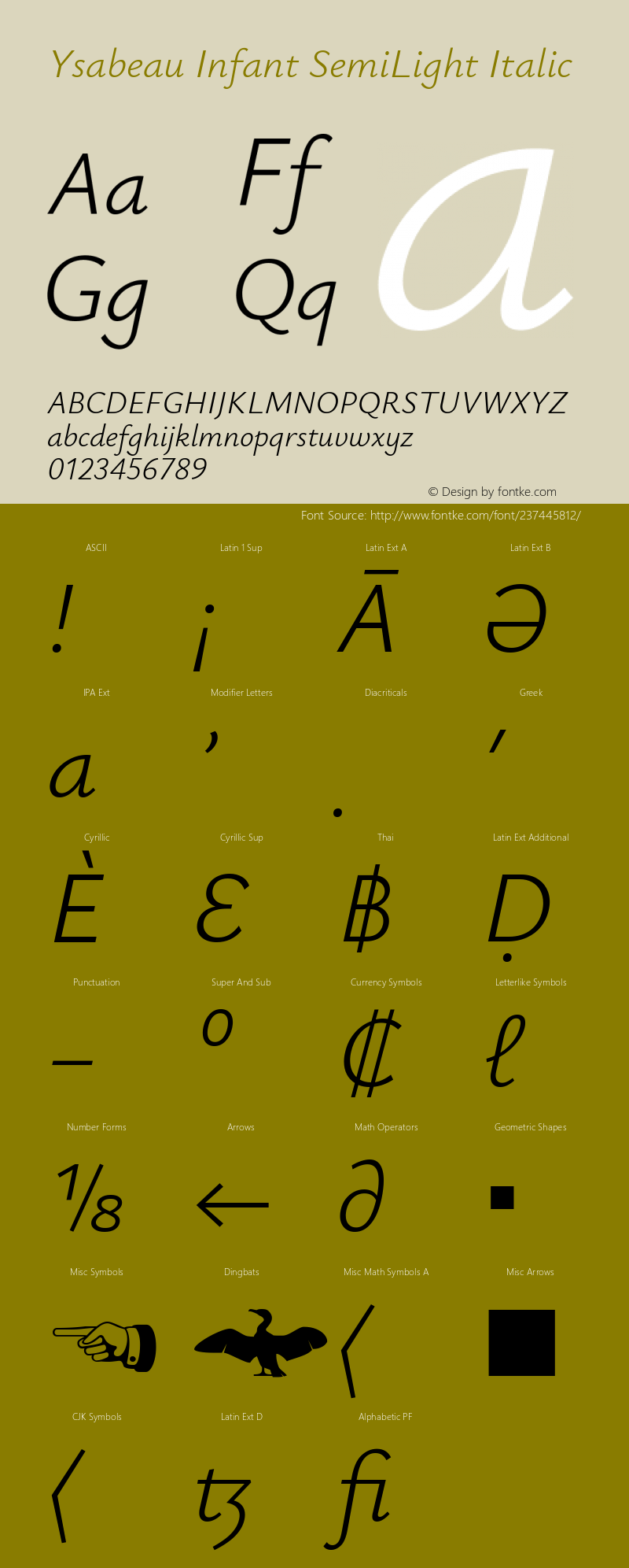 Ysabeau Infant SemiLight Italic Version 1.003图片样张