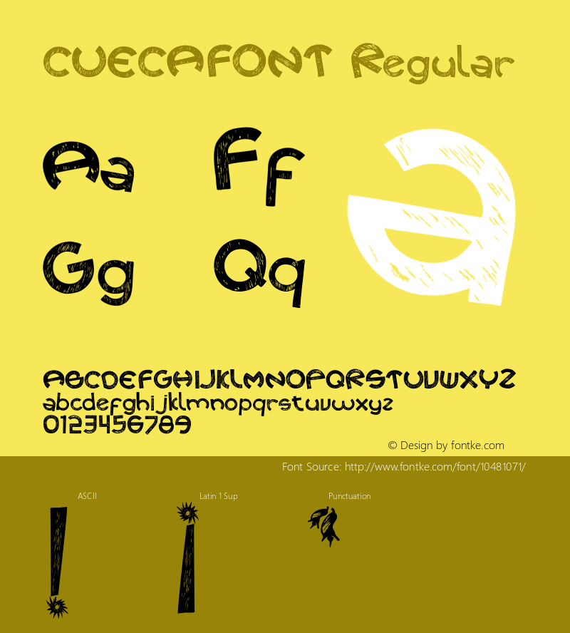 CUECAFONT Regular Version 001.000图片样张