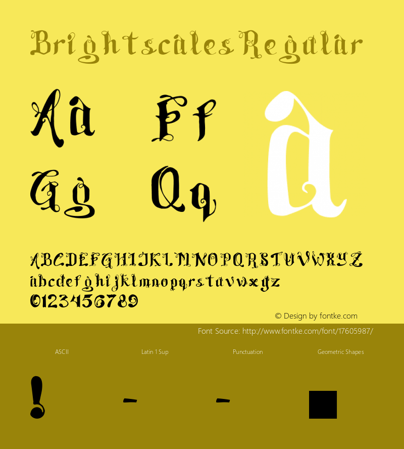 Brightscales Regular Version 1.000;PS 001.001;hotconv 1.0.56图片样张