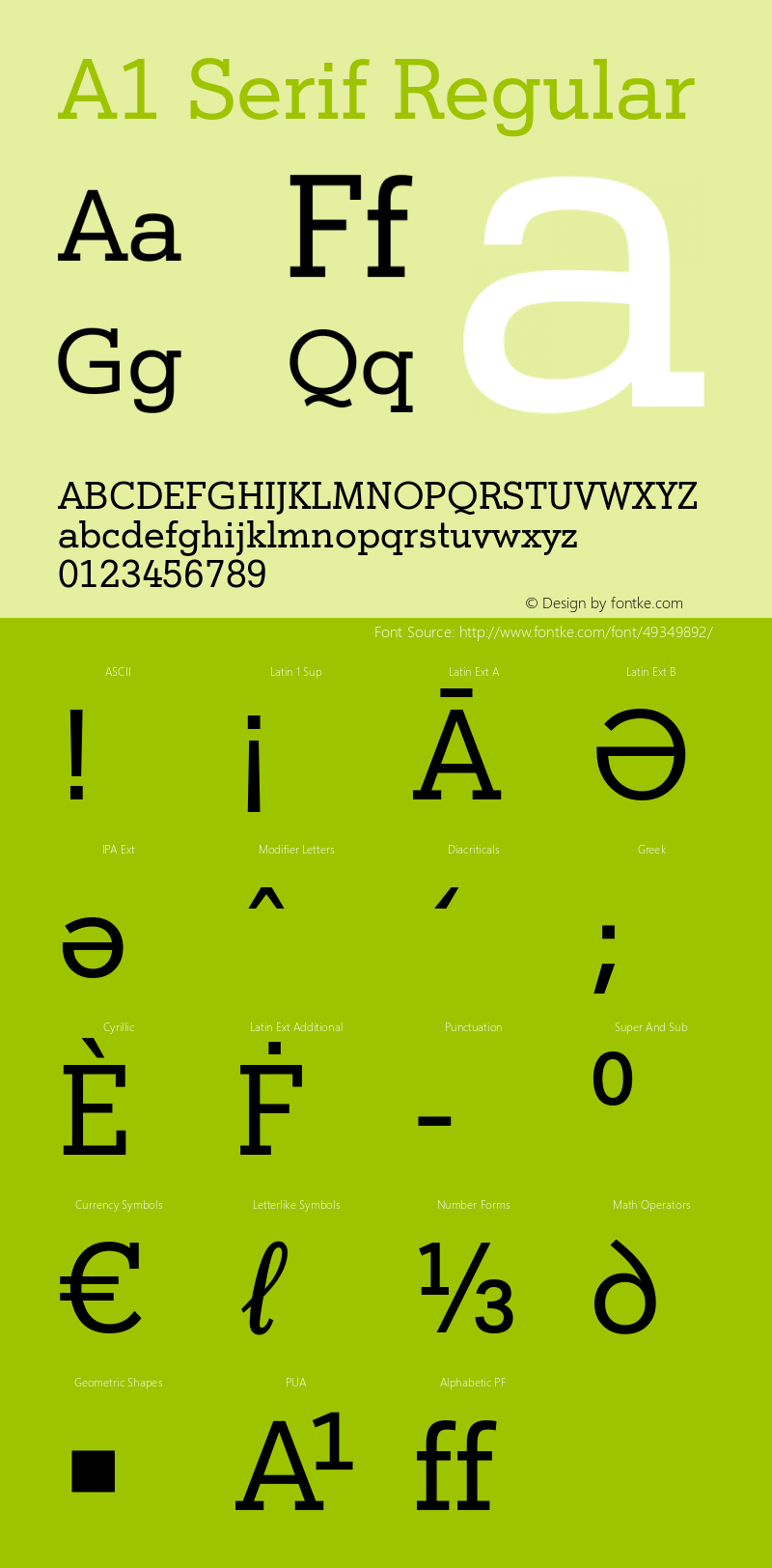 A1 Serif Version 5.00图片样张