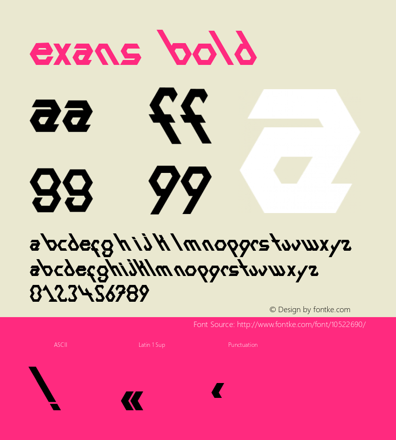 Exans Bold Version 001.000图片样张