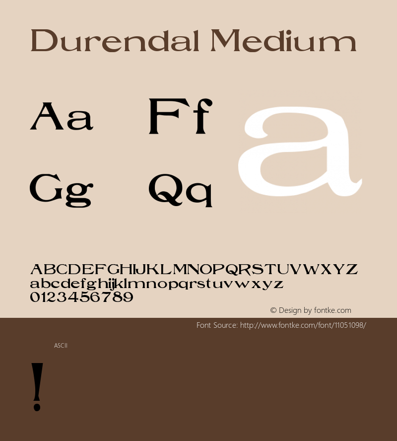 Durendal Medium Version 001.000图片样张