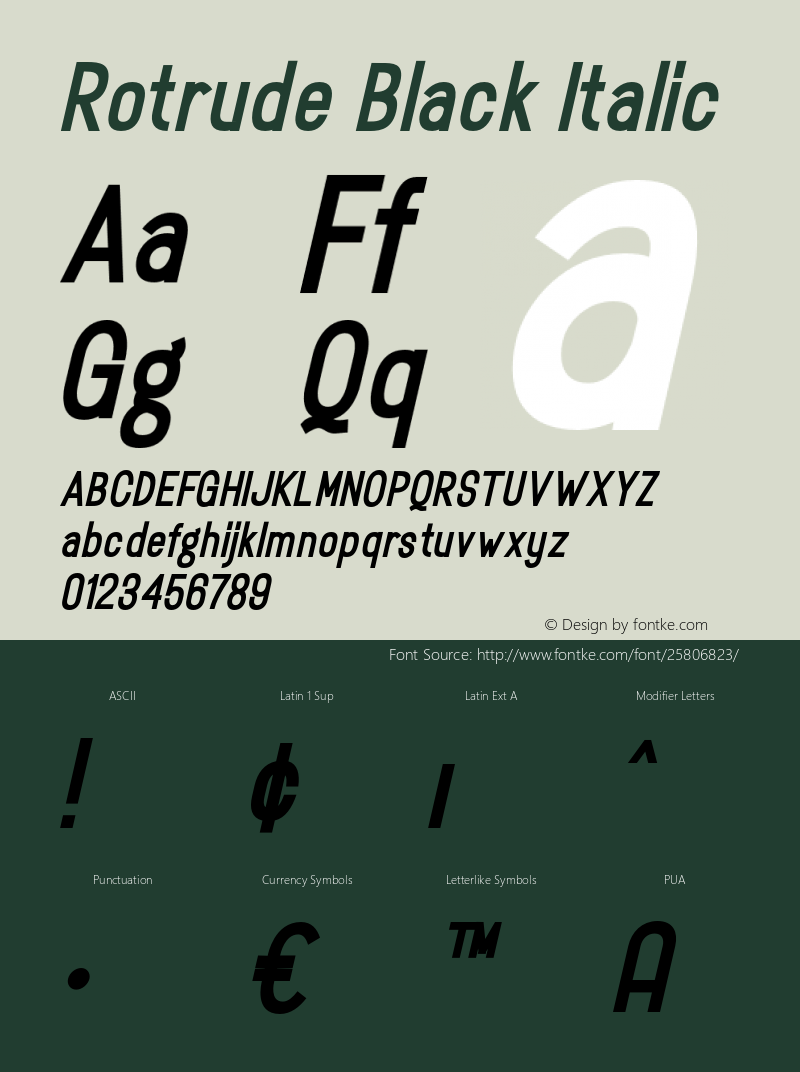 Rotrude-BlackItalic Version 1.000图片样张