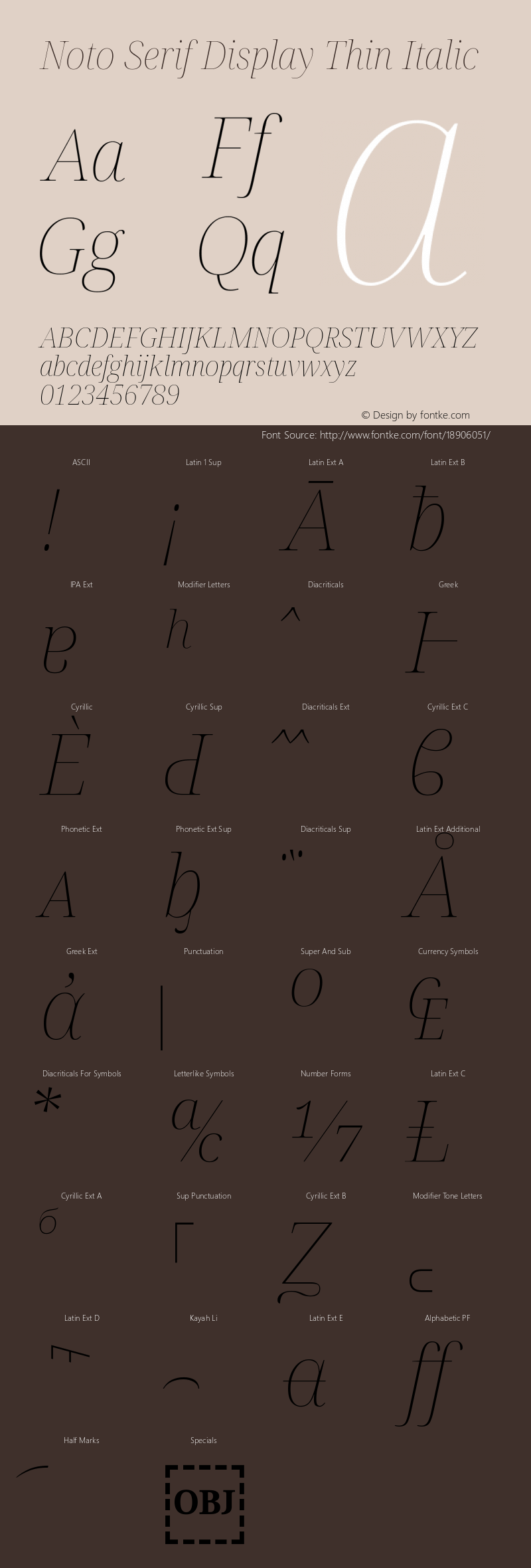 Noto Serif Display Thin Italic Version 1.900图片样张