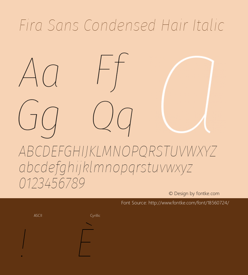 Fira Sans Condensed Hair Italic Version 4.203;PS 004.203;hotconv 1.0.88;makeotf.lib2.5.64775; ttfautohint (v1.4.1)图片样张