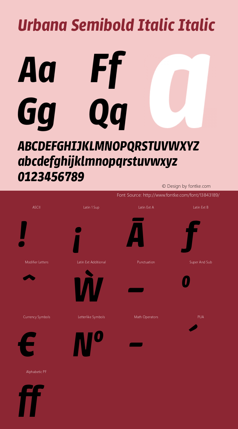 Urbana Semibold Italic Italic 002.000图片样张