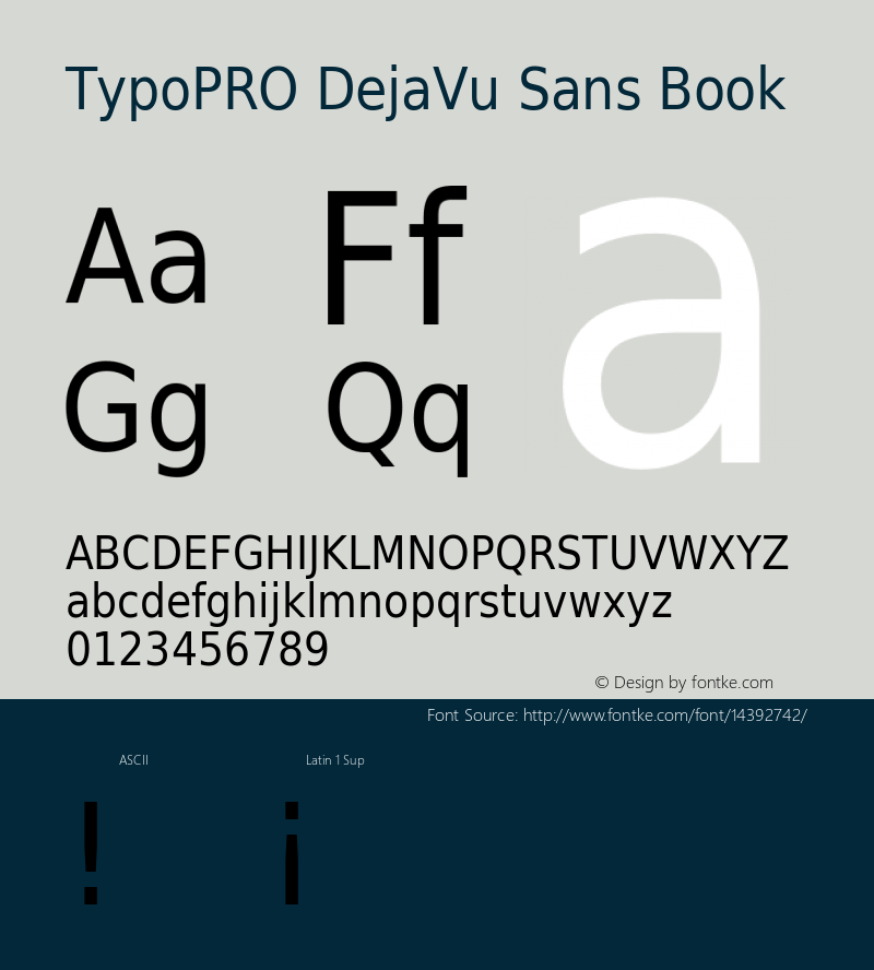 TypoPRO DejaVu Sans Book Version 2.34图片样张