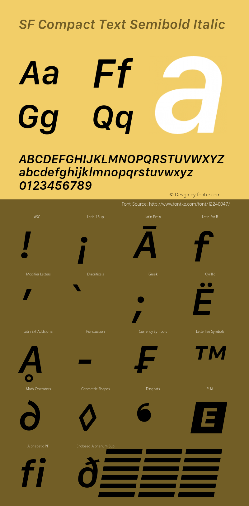 SF Compact Text Semibold Italic 11.0d10e2图片样张