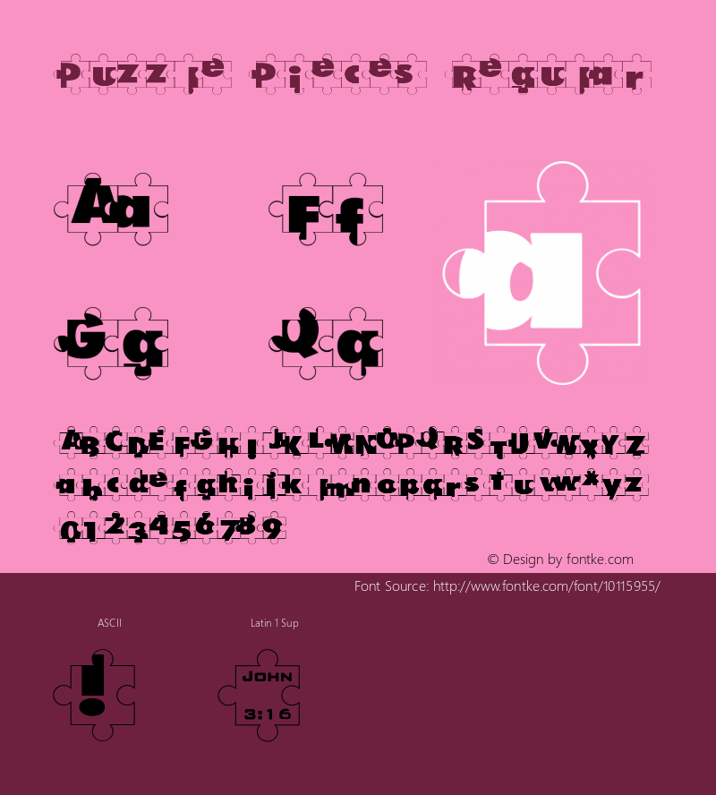 Puzzle Pieces Regular 3.0  4.1 07.05.98图片样张