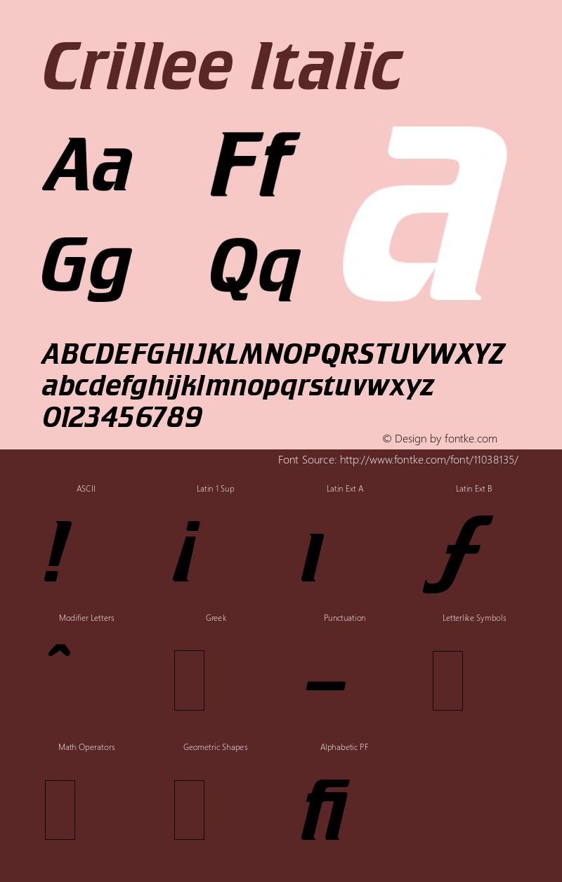 Crillee Italic Version 1.0图片样张