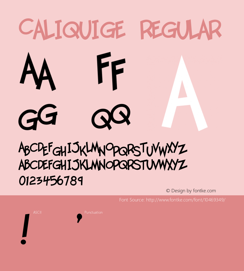 Caliquige Regular Unknown图片样张