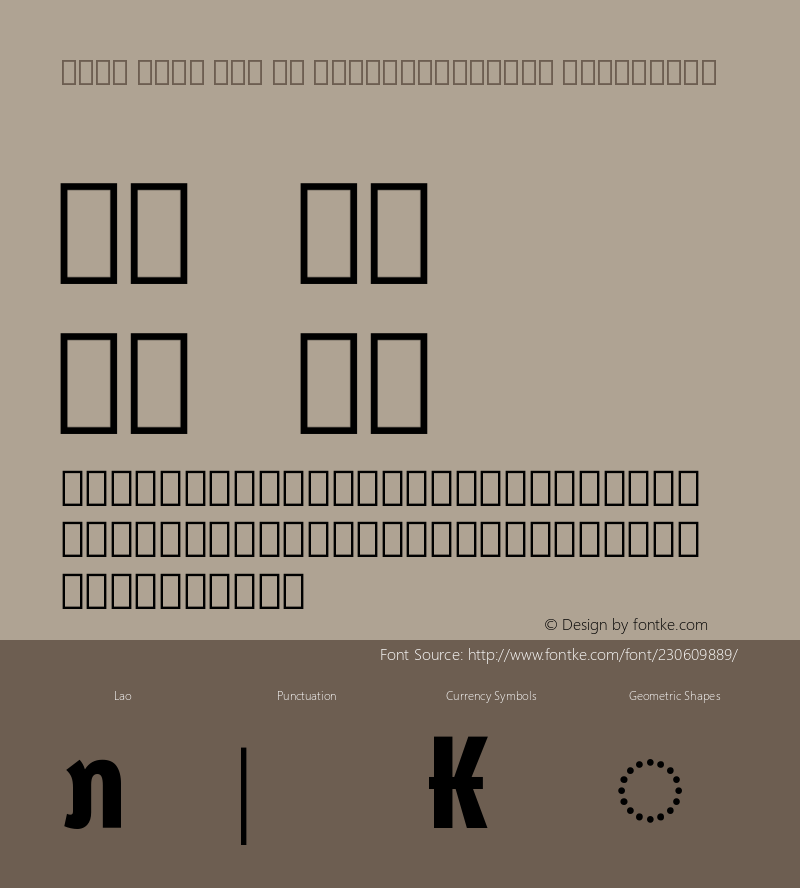 Noto Sans Lao UI ExtraCondensed ExtraBold Version 2.000图片样张