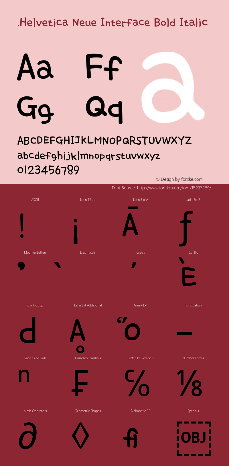 .Helvetica Neue Interface Bold Italic 10.0d35e1图片样张