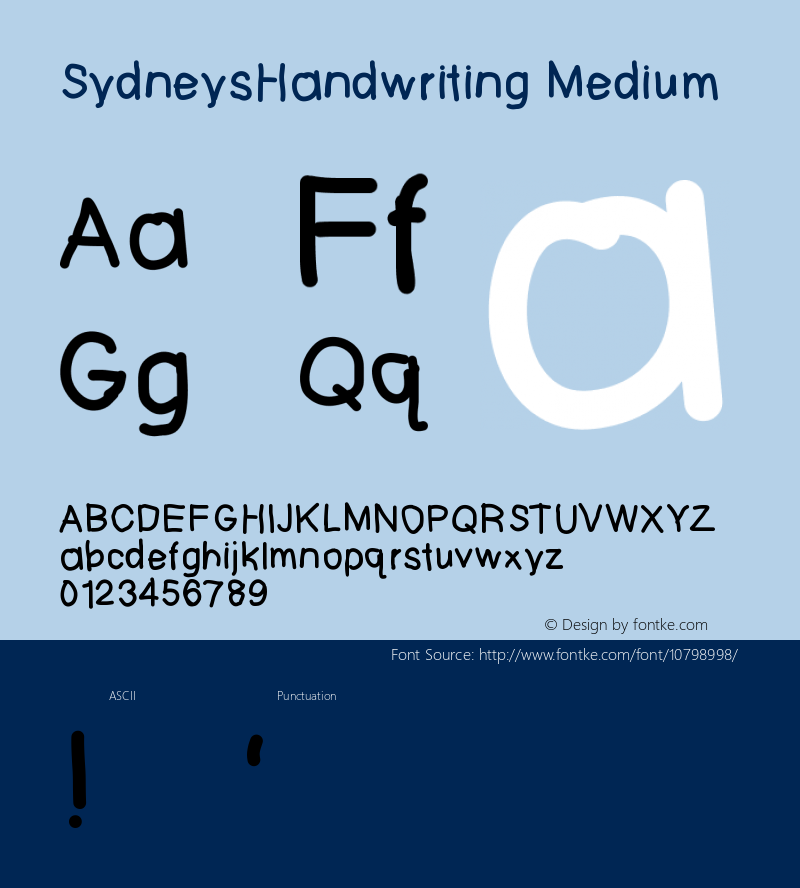 SydneysHandwriting Medium Version 001.000图片样张