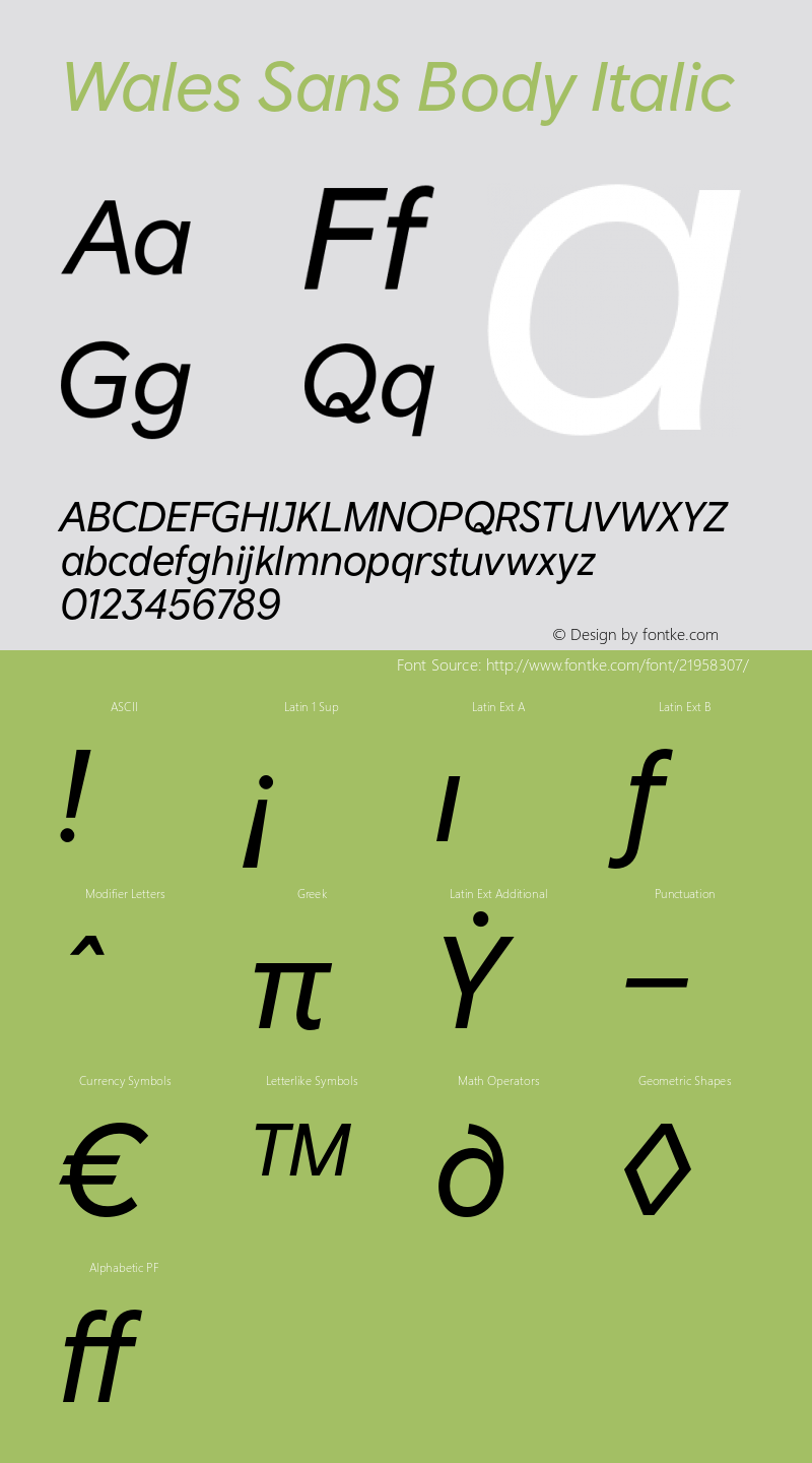 Wales Sans Body Italic Version 1.007图片样张