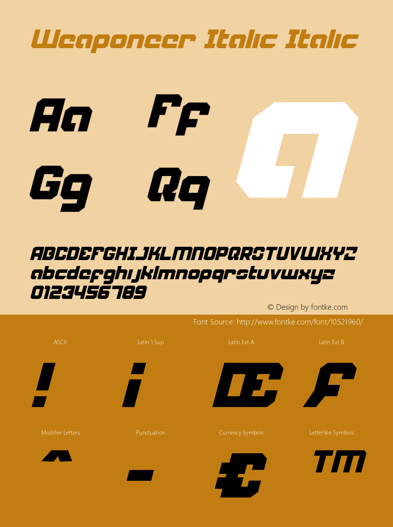 Weaponeer Italic Italic 001.000图片样张