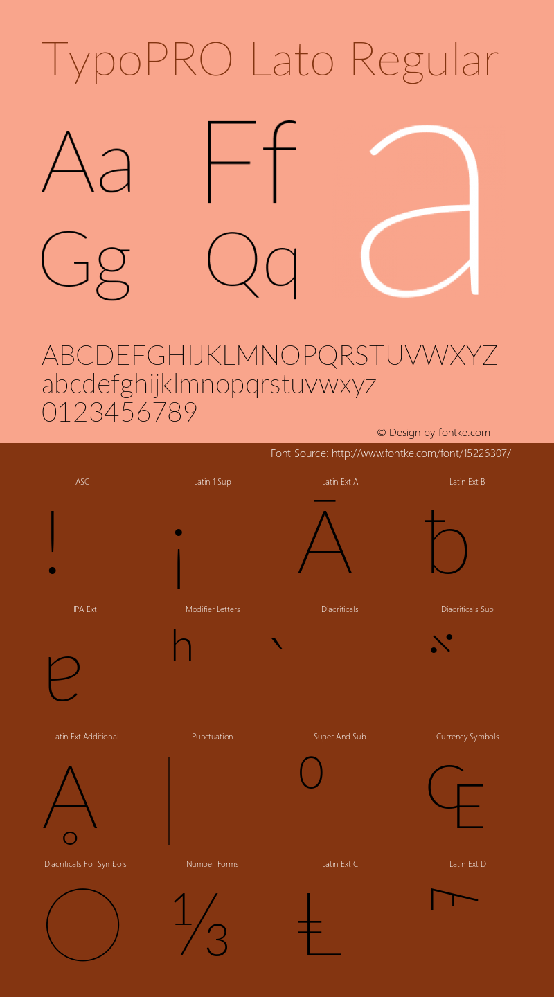 TypoPRO Lato Regular Version 2.010; 2014-09-01; http://www.latofonts.com/图片样张