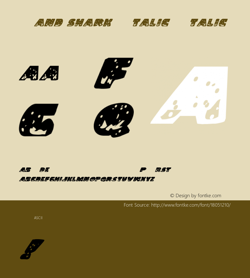 Land Shark Italic Italic Version 1.0图片样张